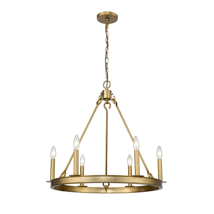 Z-Lite Barclay 6-Light Chandelier In Olde Brass Z-Lite Barclay 6-Light Chandelier In Olde Brass