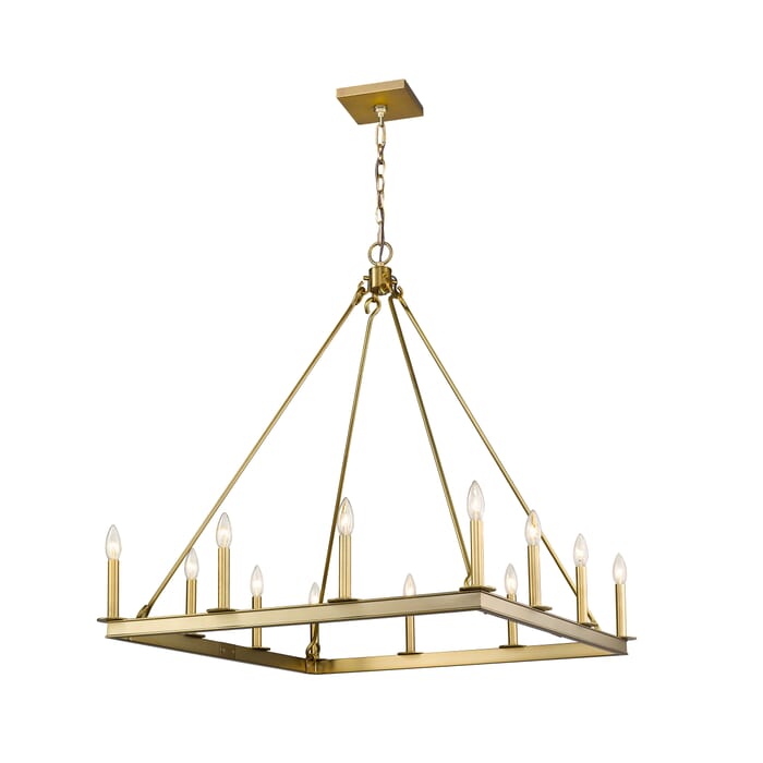 Z-Lite Barclay 12-Light Chandelier In Olde Brass Z-Lite Barclay 12-Light Chandelier In Olde Brass