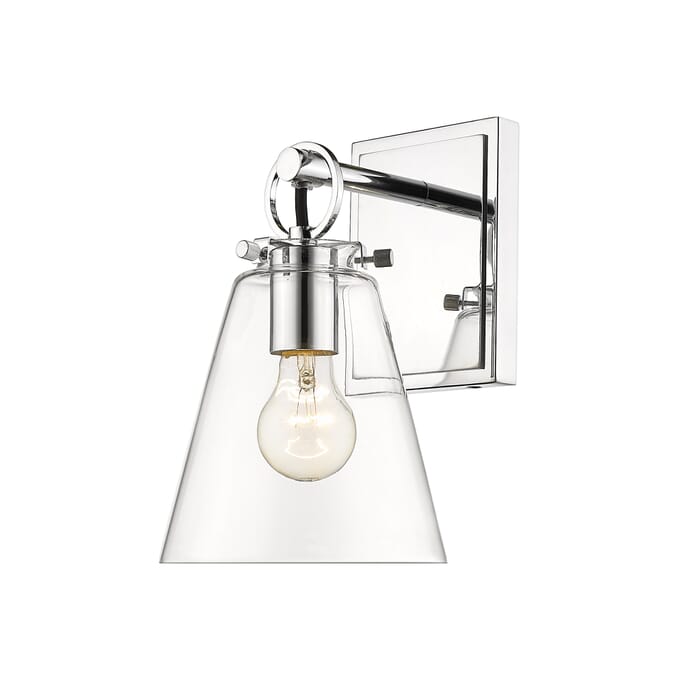 Z-Lite Harper 1-Light Wall Sconce In Chrome Z-Lite Harper 1-Light Wall Sconce In Chrome