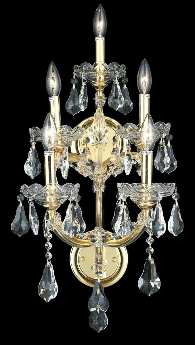 Maria Theresa 5-Light Wall Sconce in Gold