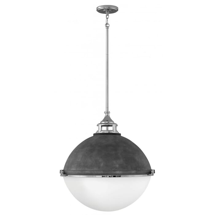 Hinkley Fletcher Two Tone Pendant in Aged Zinc Hinkley Fletcher Two Tone Pendant in Aged Zinc