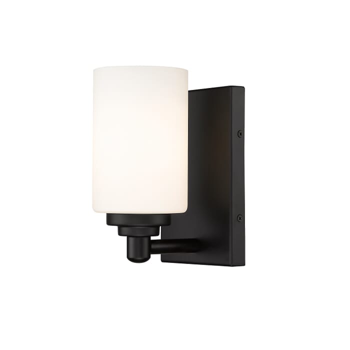Z-Lite Soledad 1-Light Wall Sconce In Matte Black Z-Lite Soledad 1-Light Wall Sconce In Matte Black