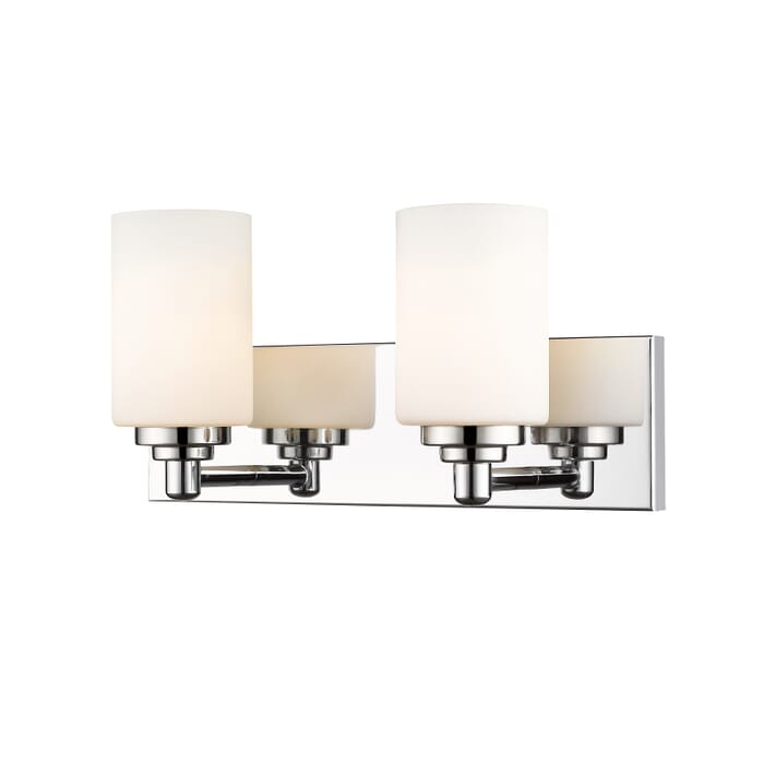 Z-Lite Soledad 2-Light Bathroom Vanity Light In Chrome Z-Lite Soledad 2-Light Bathroom Vanity Light In Chrome