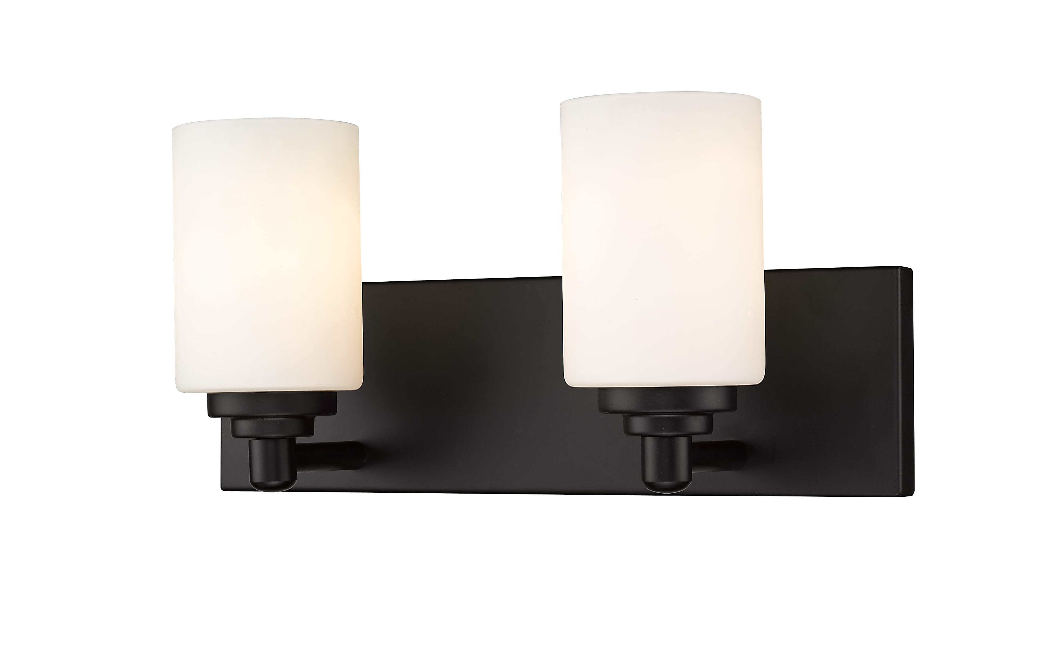 Z-Lite Soledad 2-Light Bathroom Vanity Light In Matte Black