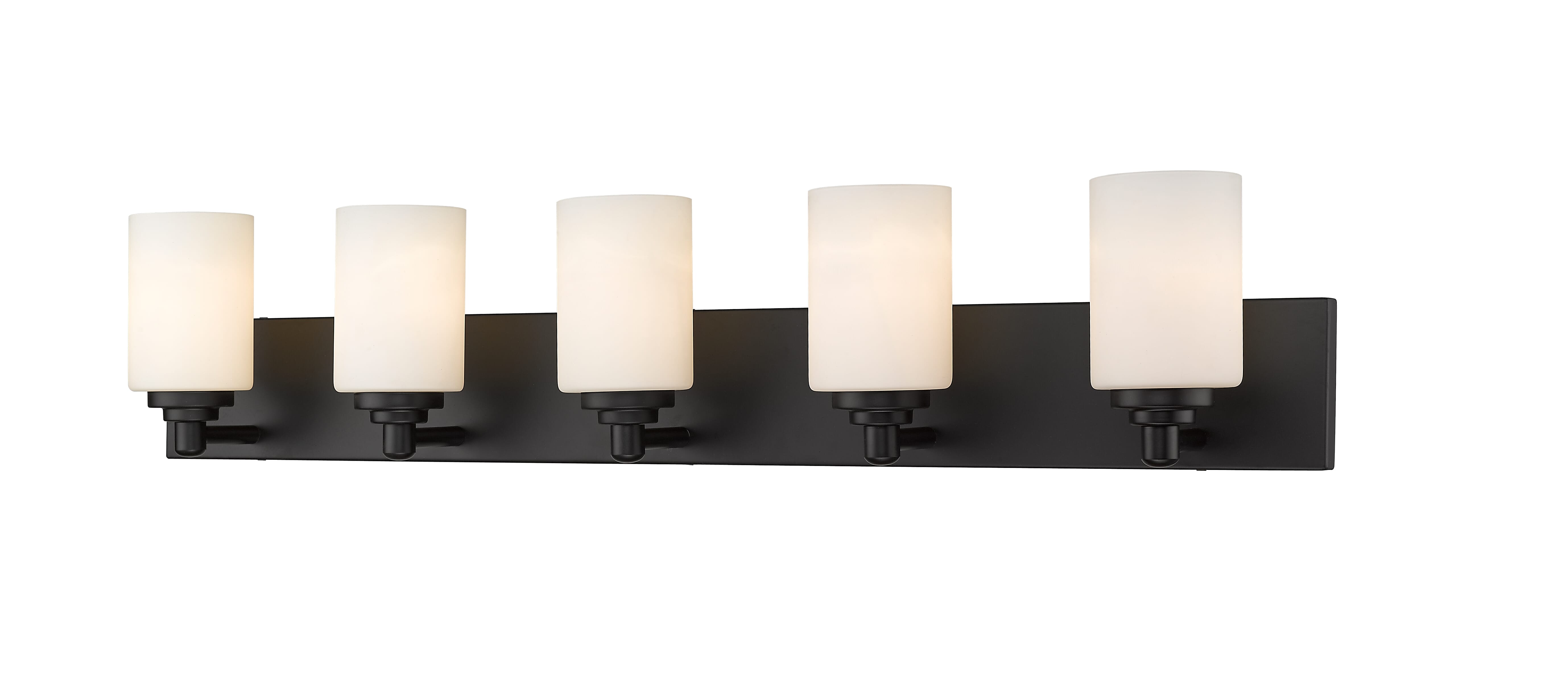 Z-Lite Soledad 5-Light Bathroom Vanity Light In Matte Black