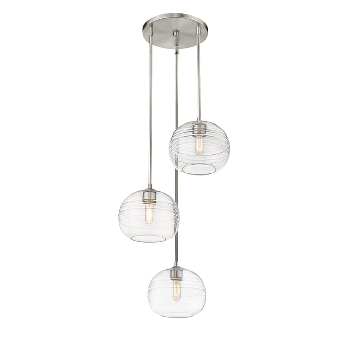 Z-Lite Harmony 3-Light Pendant Light In Brushed Nickel Z-Lite Harmony 3-Light Pendant Light In Brushed Nickel