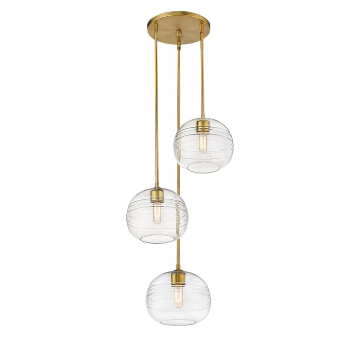 Z-Lite Harmony 3-Light Pendant Light In Olde Brass Z-Lite Harmony 3-Light Pendant Light In Olde Brass