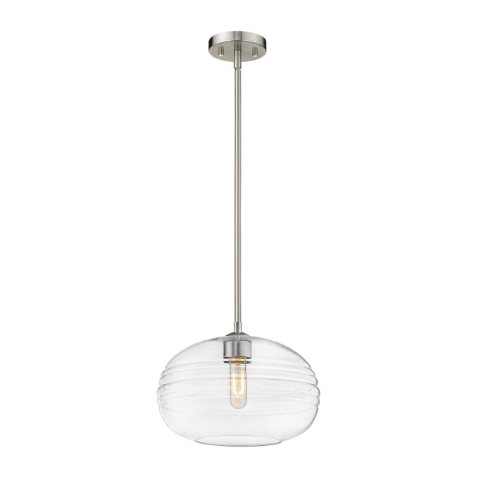 Z-Lite Harmony 1-Light Pendant Light In Brushed Nickel Z-Lite Harmony 1-Light Pendant Light In Brushed Nickel