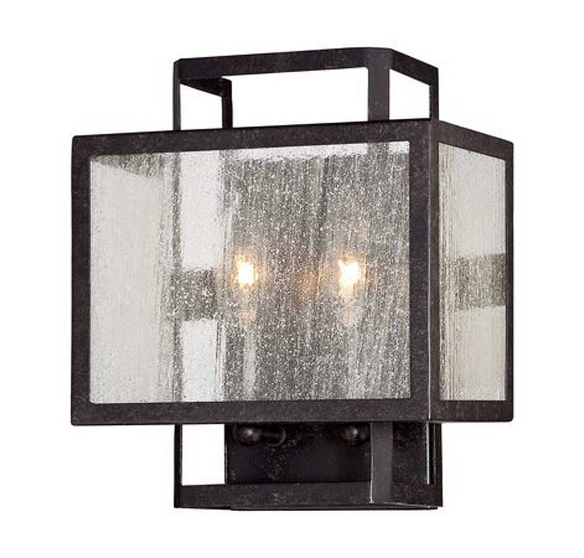 Camden Square 2-Light 10" Wall Sconce in Aged Charcoal