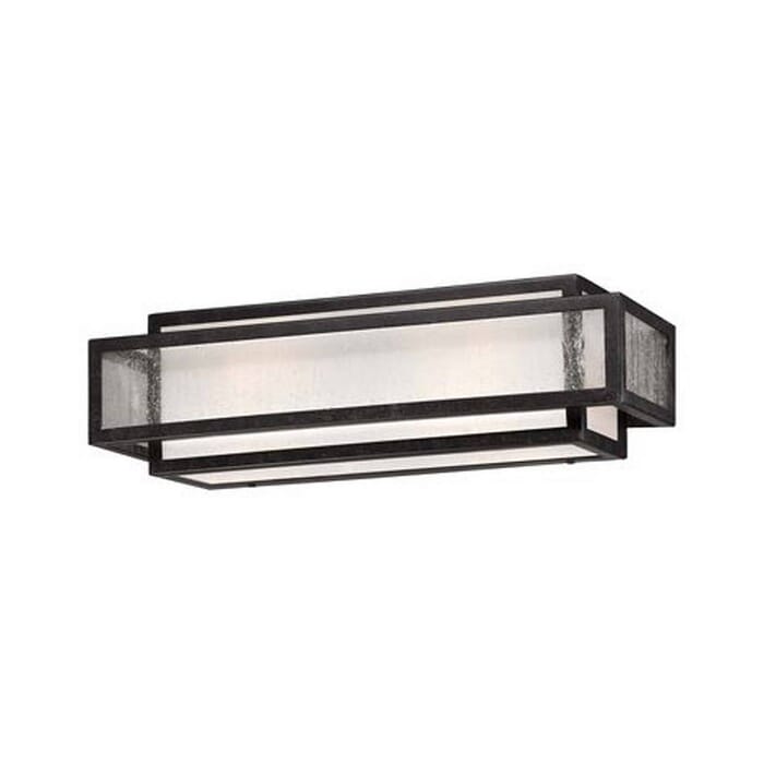 Minka Lavery Camden Square 2-Light 17" Bathroom Vanity Light in Aged Charcoal Minka Lavery Camden Square 2-Light 17" Bathroom Vanity Light in Aged Charcoal