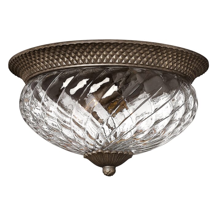 Hinkley Plantation 3-Light Pineapple Ceiling Light in Pearl Bronze Hinkley Plantation 3-Light Pineapple Ceiling Light in Pearl Bronze