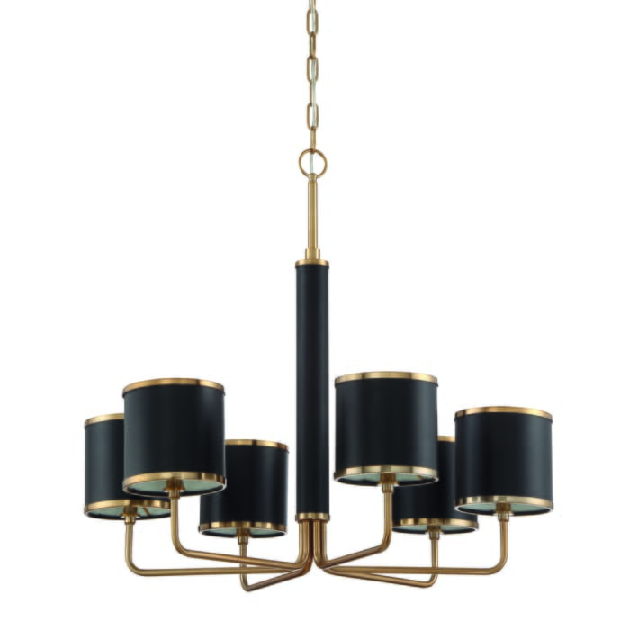 Craftmade Quinn 6-Light Transitional Chandelier in Satin Brass Craftmade Quinn 6-Light Transitional Chandelier in Satin Brass