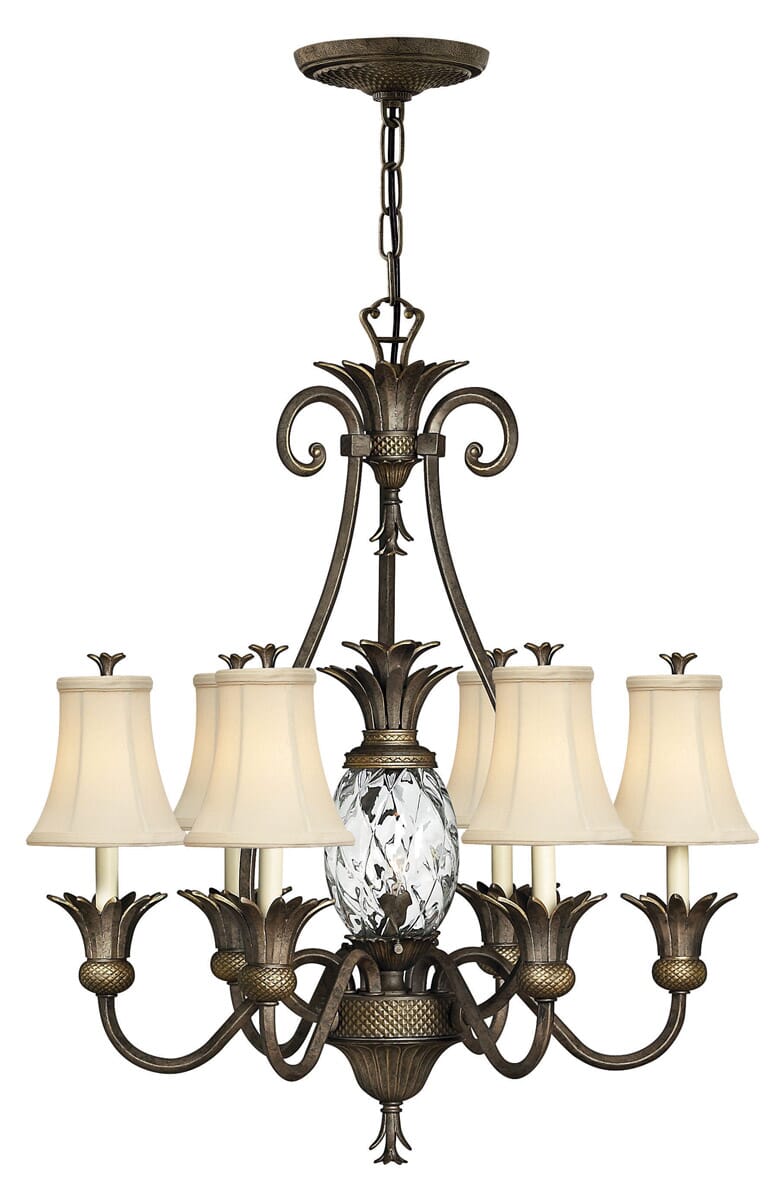 Plantation 7-Light Pendant In Pearl Bronze