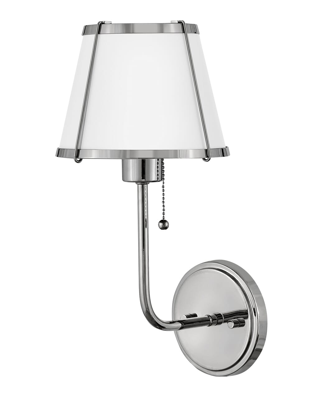 Clarke 1-Light Sconce in Polished Nickel