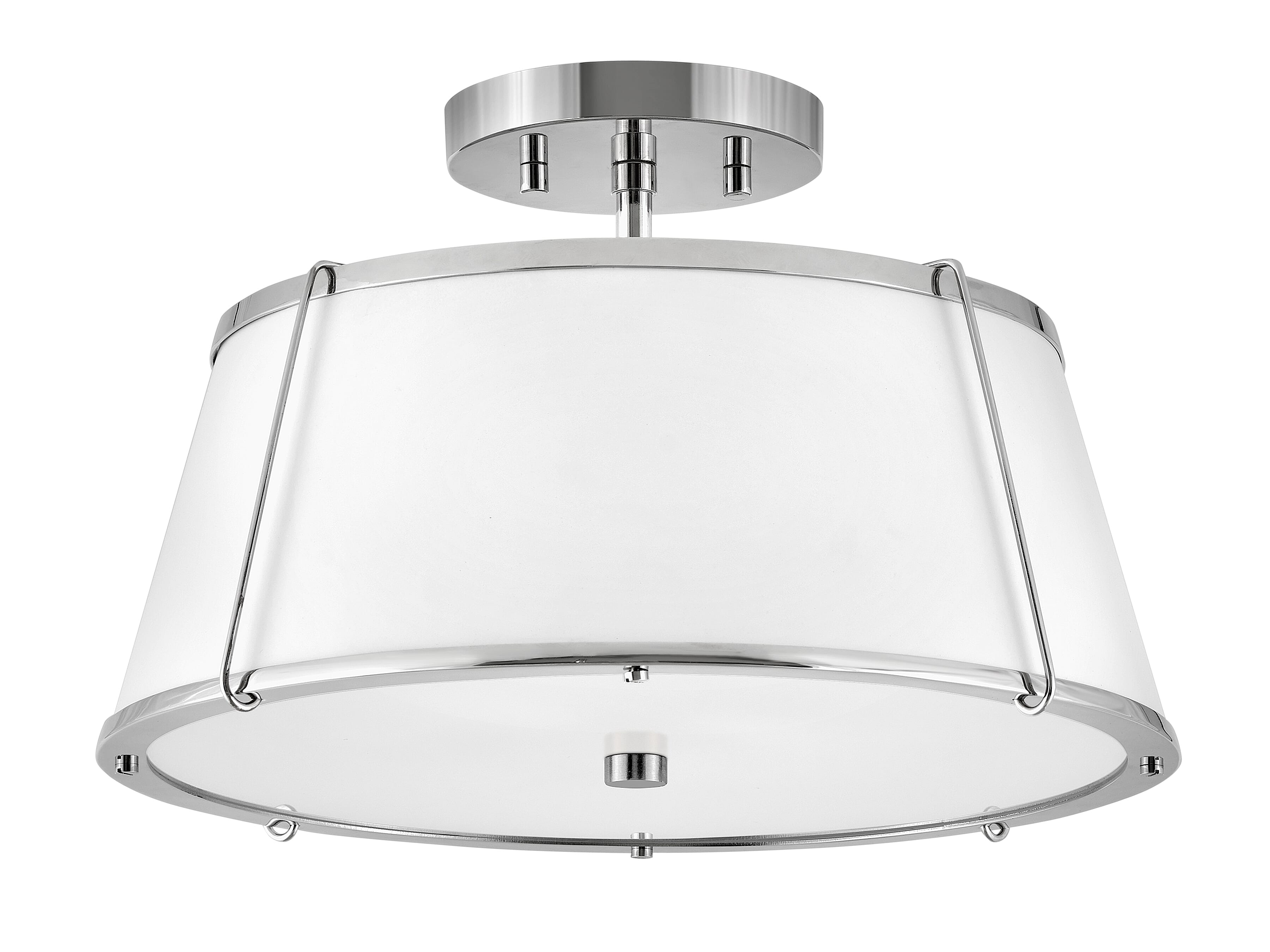 Polished Nickel LED Semi-Flush Mount from the Clarke Collection