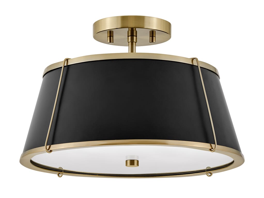 Warm Brass LED Semi-Flush Mount from the Clarke Collection