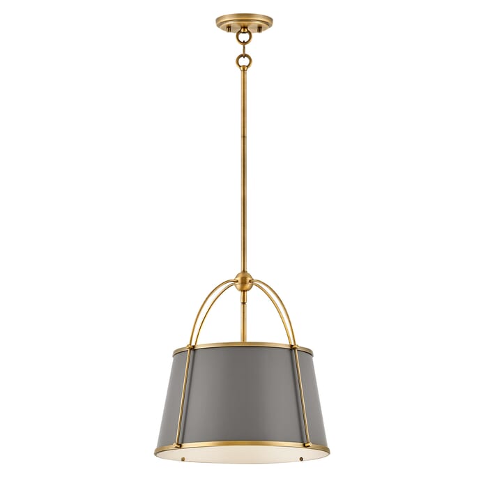 Hinkley Clarke Chandelier in Lacquered Dark Brass Hinkley Clarke Chandelier in Lacquered Dark Brass