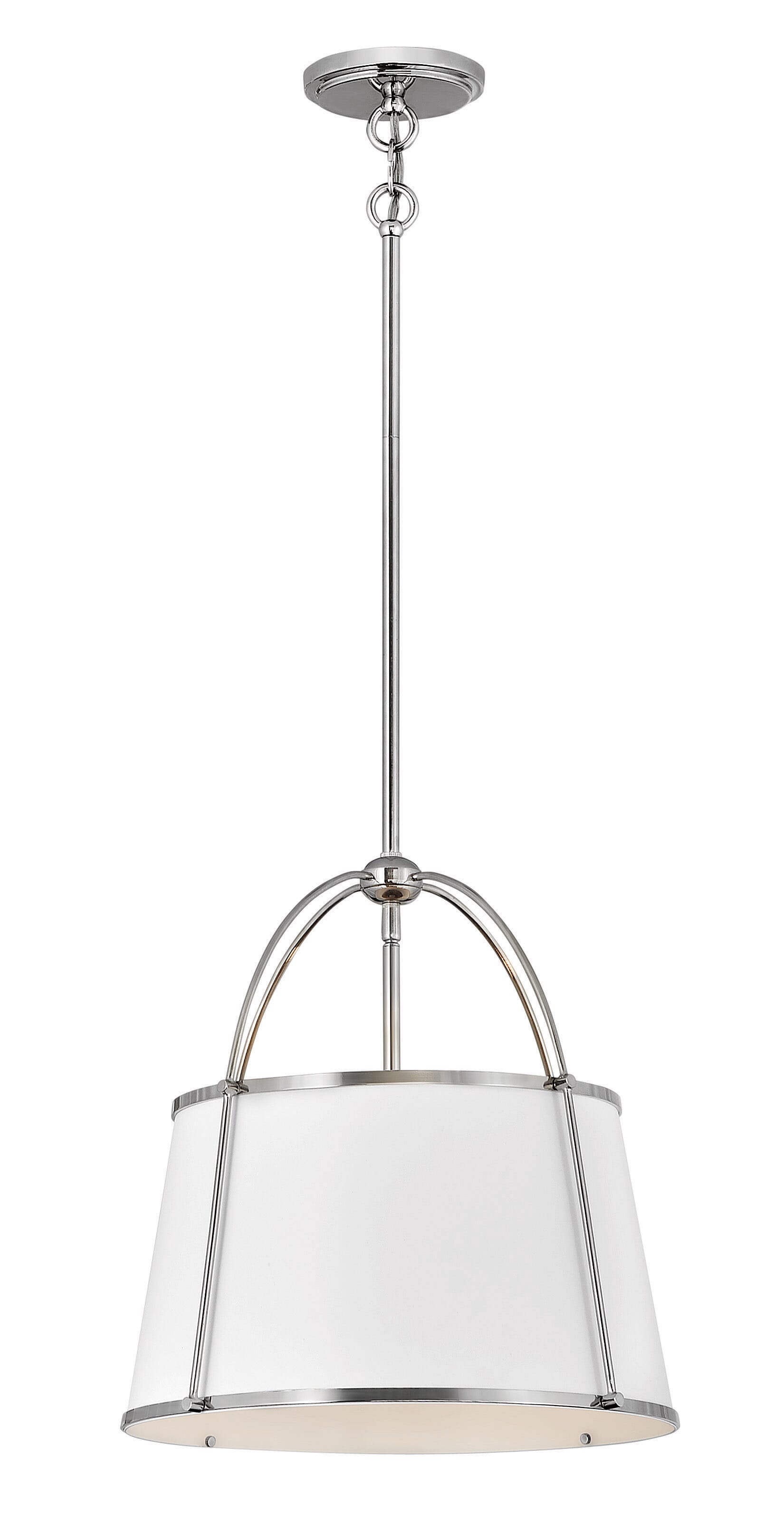 Polished Nickel LED Pendant from the Clarke Collection