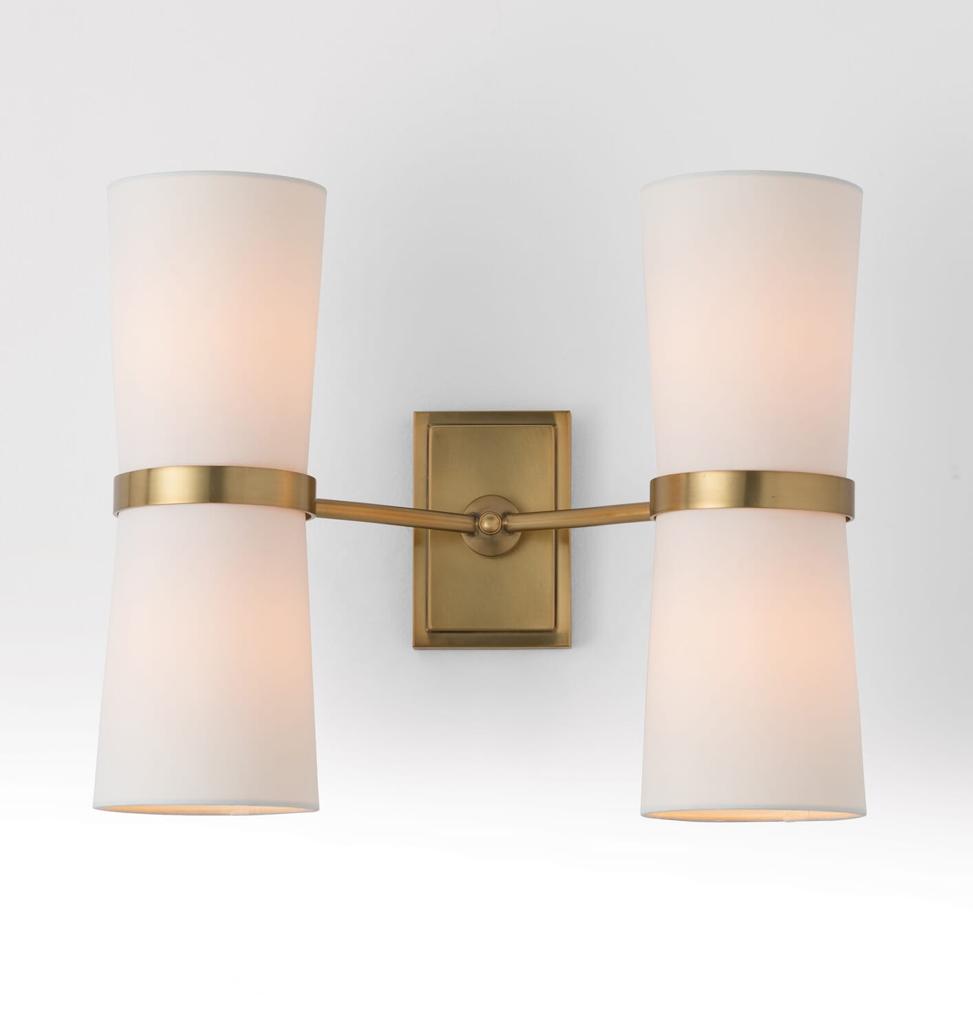 Antique Brass Four Light Wall Sconce from the Inwood Collection