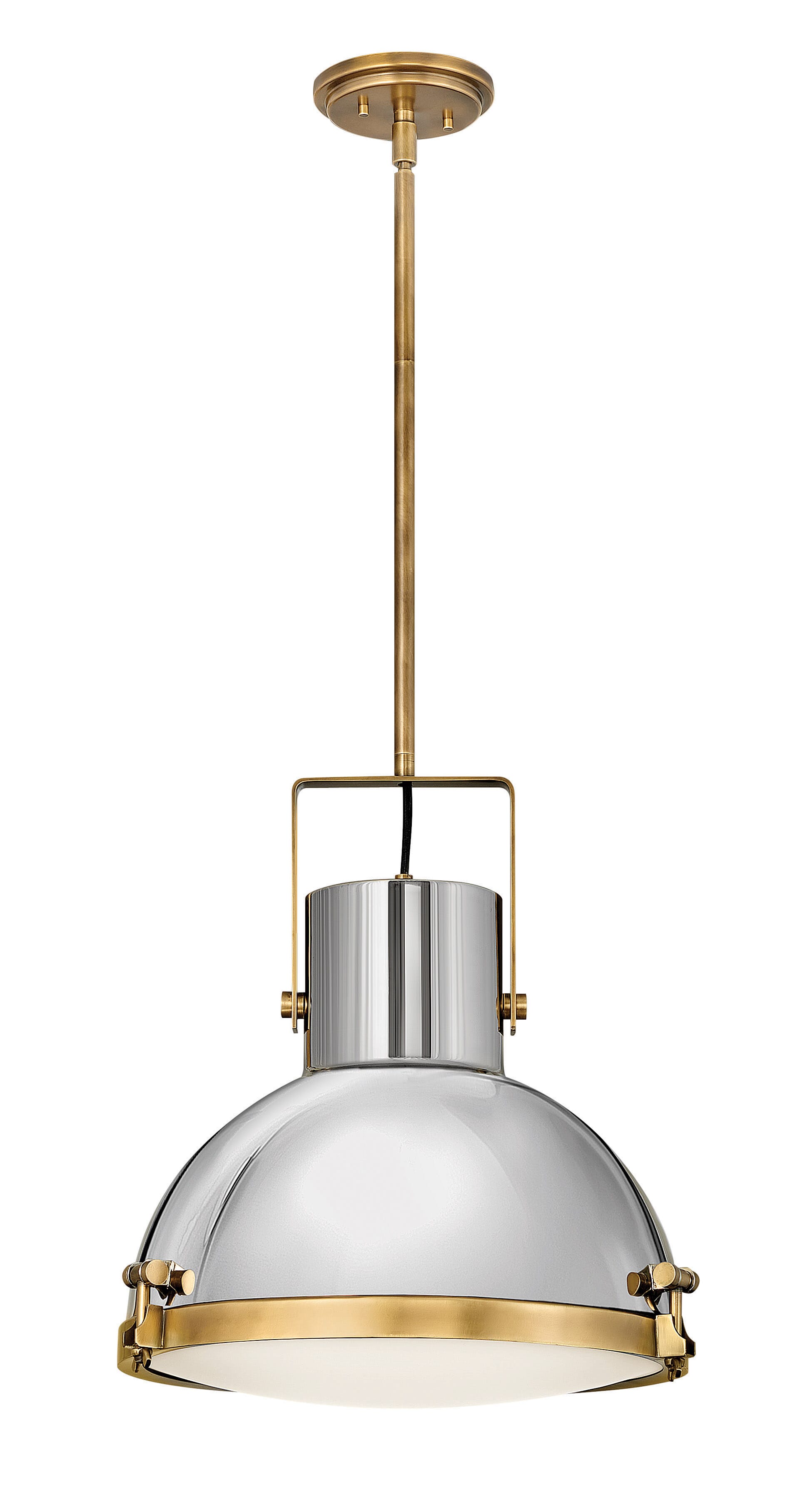 Heritage Brass LED Pendant from the Nautique Collection