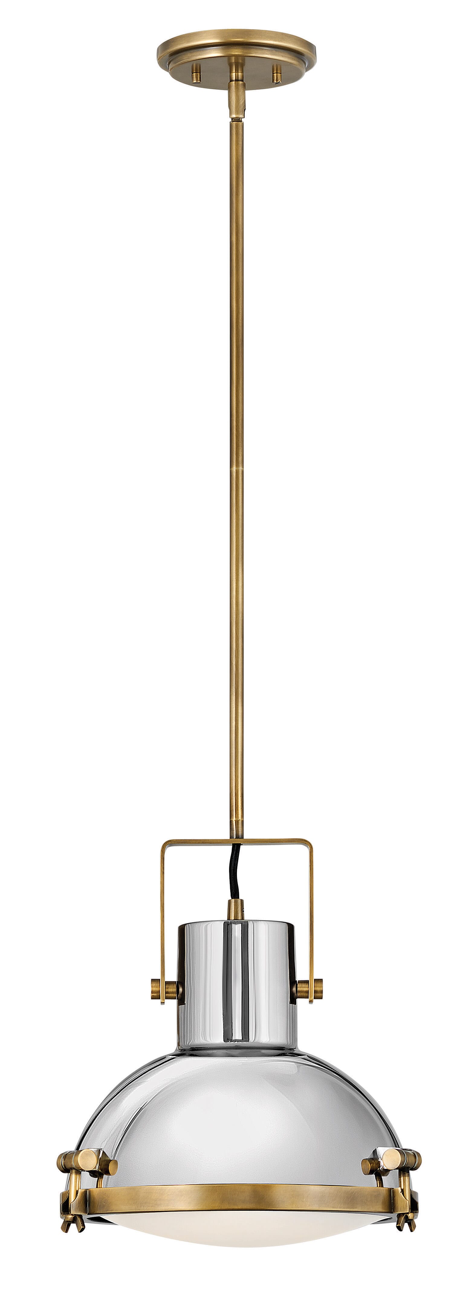 Heritage Brass LED Pendant from the Nautique Collection