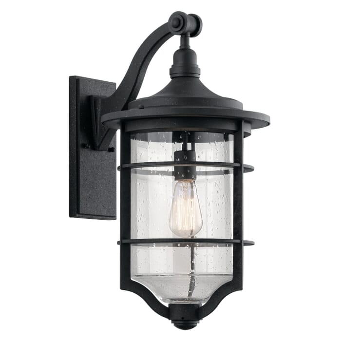 Royal Marine 1-Light Outdoor Wall Mount in Distressed Black Royal Marine 1-Light Outdoor Wall Mount in Distressed Black