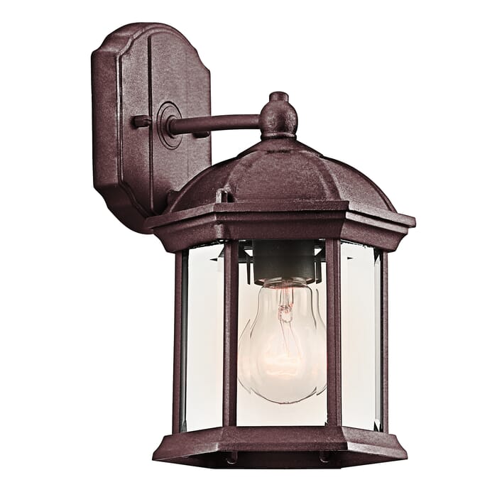 Kichler Lighting Barrie 1-Light 11" Small Outdoor Wall in Tannery Bronze Kichler Lighting Barrie 1-Light 11" Small Outdoor Wall in Tannery Bronze