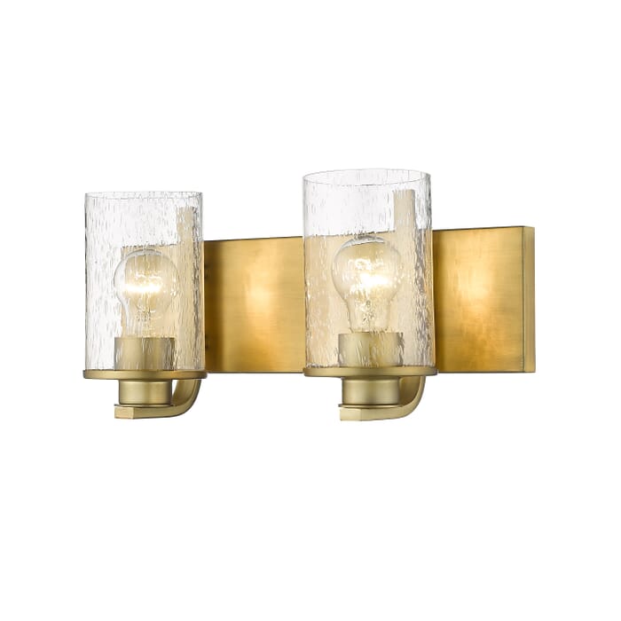 Z-Lite Beckett 2-Light Bathroom Vanity Light In Olde Brass Z-Lite Beckett 2-Light Bathroom Vanity Light In Olde Brass