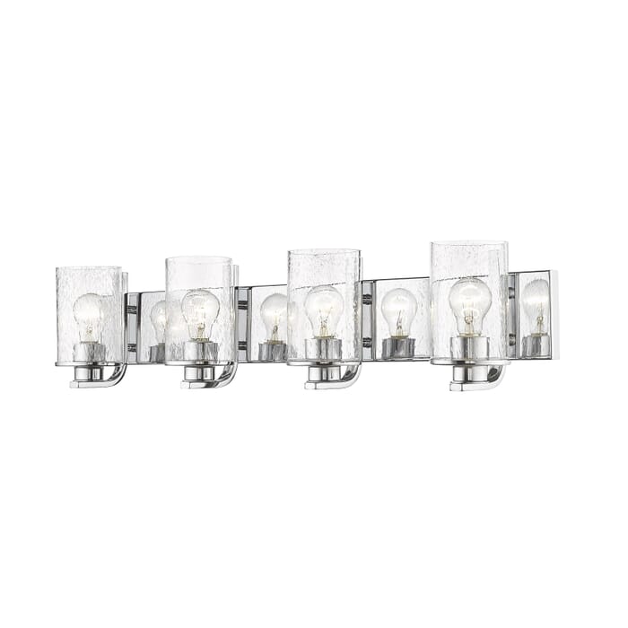 Z-Lite Beckett 4-Light Bathroom Vanity Light In Chrome Z-Lite Beckett 4-Light Bathroom Vanity Light In Chrome