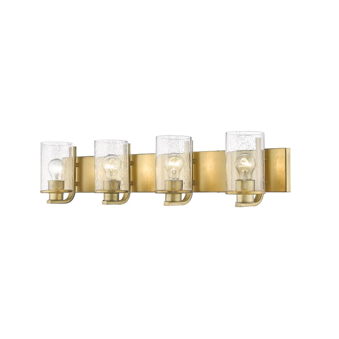 Z-Lite Beckett 4-Light Bathroom Vanity Light In Olde Brass Z-Lite Beckett 4-Light Bathroom Vanity Light In Olde Brass