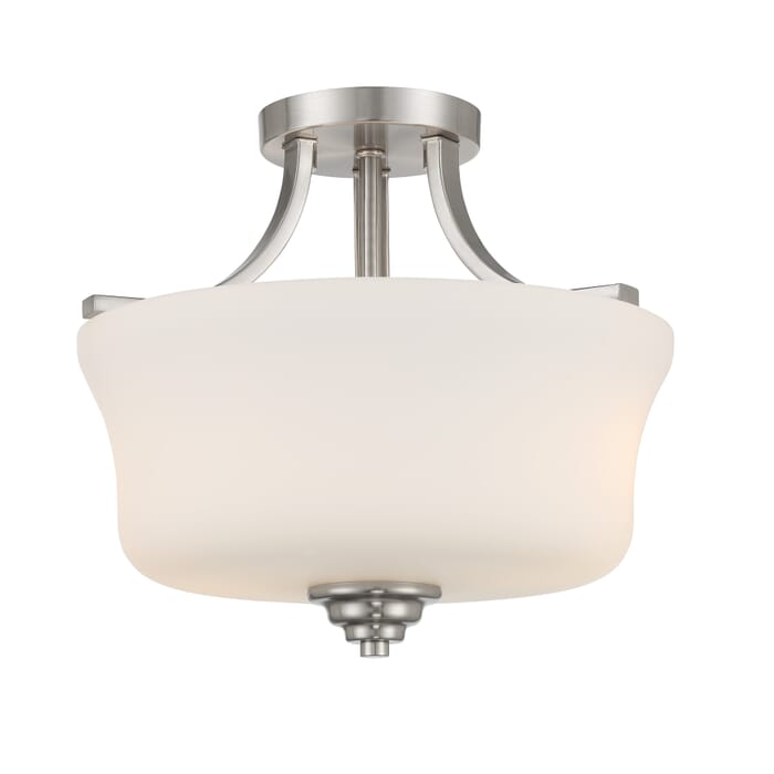 Minka Lavery Shyloh 2-Light Ceiling Light in Brushed Nickel Minka Lavery Shyloh 2-Light Ceiling Light in Brushed Nickel
