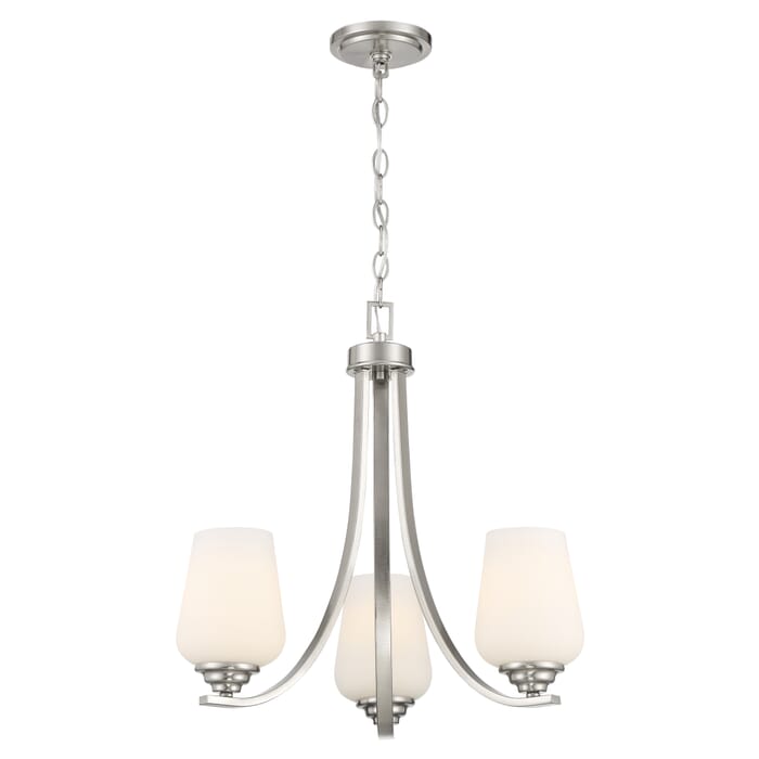 Minka Lavery Shyloh 3-Light Chandelier in Brushed Nickel Minka Lavery Shyloh 3-Light Chandelier in Brushed Nickel