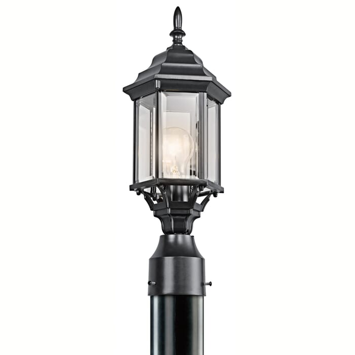 Kichler Lighting Chesapeake 1-Light 18" Outdoor Post Lantern in Black Finish Kichler Lighting Chesapeake 1-Light 18" Outdoor Post Lantern in Black Finish