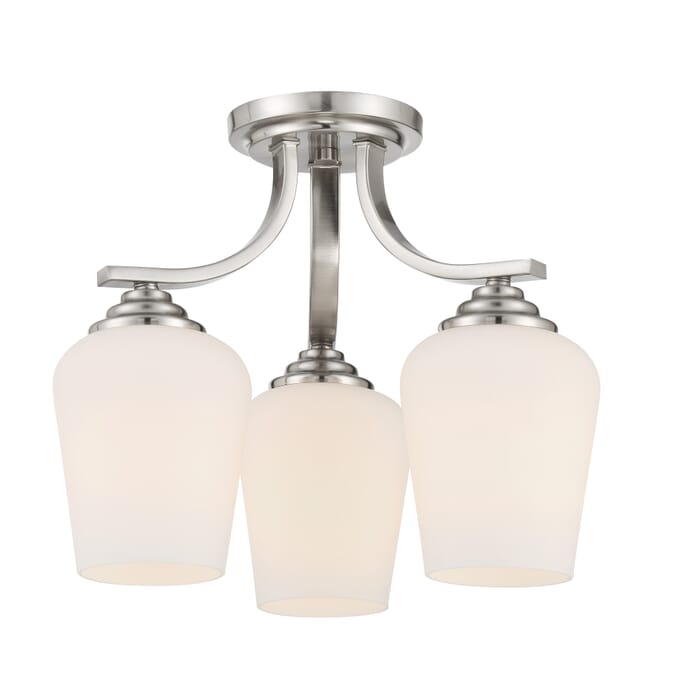 Minka Lavery Shyloh 3-Light Ceiling Light in Brushed Nickel Minka Lavery Shyloh 3-Light Ceiling Light in Brushed Nickel