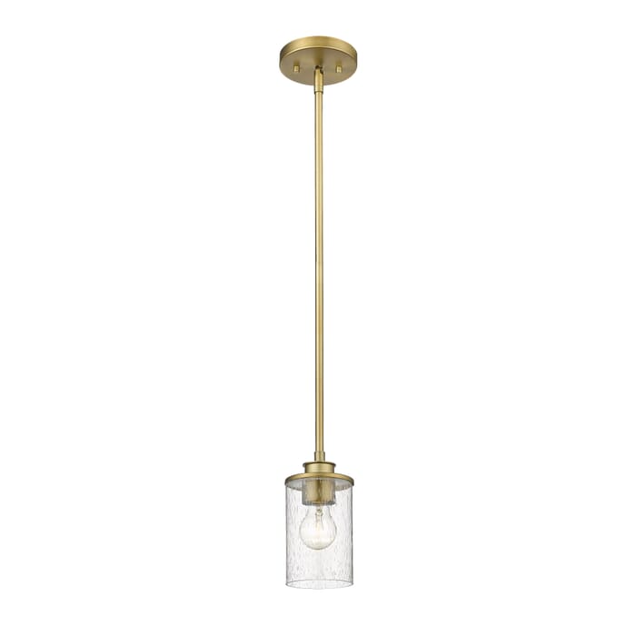 Z-Lite Beckett 1-Light Mini Pendant Light In Olde Brass Z-Lite Beckett 1-Light Mini Pendant Light In Olde Brass
