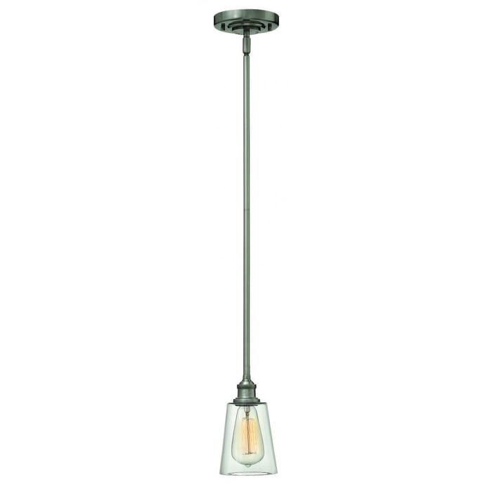 Hinkley Gatsby 1-Light Pendant in Polished Antique Nickel Hinkley Gatsby 1-Light Pendant in Polished Antique Nickel