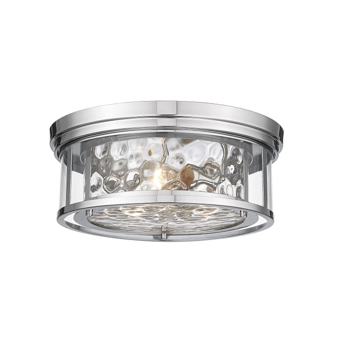 Z-Lite Clarion 3-Light Flush Mount Ceiling Light In Polished Nickel Z-Lite Clarion 3-Light Flush Mount Ceiling Light In Polished Nickel
