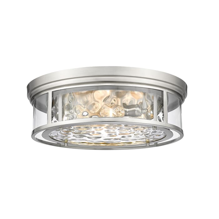 Z-Lite Clarion 4-Light Flush Mount Ceiling Light In Brushed Nickel Z-Lite Clarion 4-Light Flush Mount Ceiling Light In Brushed Nickel