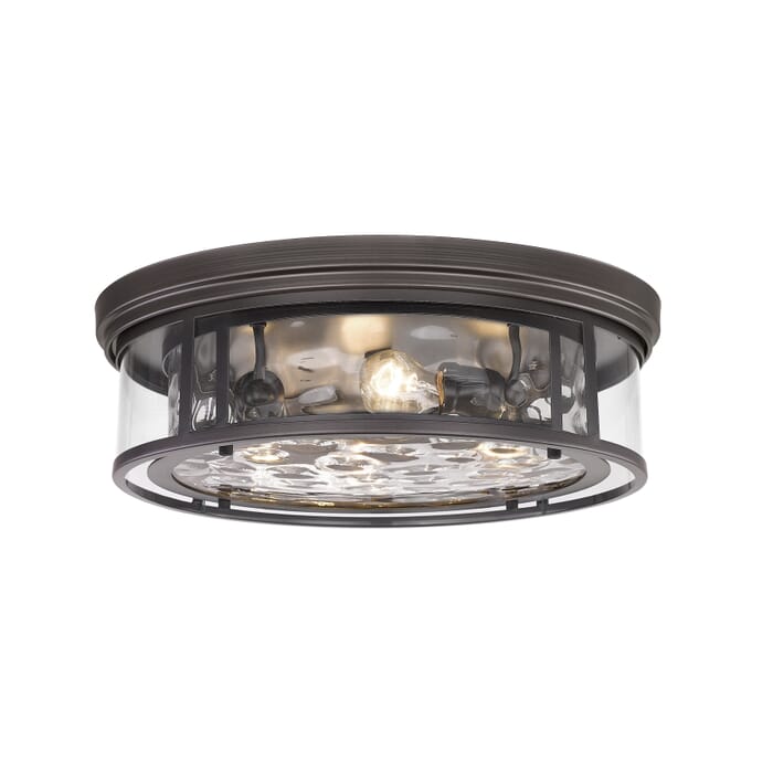 Z-Lite Clarion 4-Light Flush Mount Ceiling Light In Bronze Z-Lite Clarion 4-Light Flush Mount Ceiling Light In Bronze