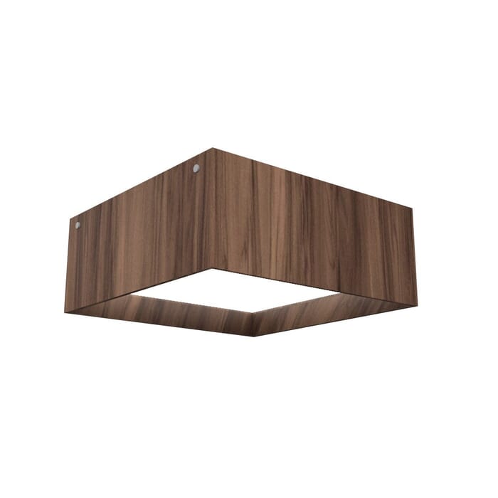 Squares LED Ceiling Mount in American Walnut Squares LED Ceiling Mount in American Walnut