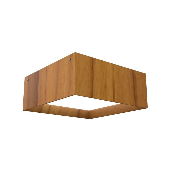 Squares LED Ceiling Mount in Teak Squares LED Ceiling Mount in Teak