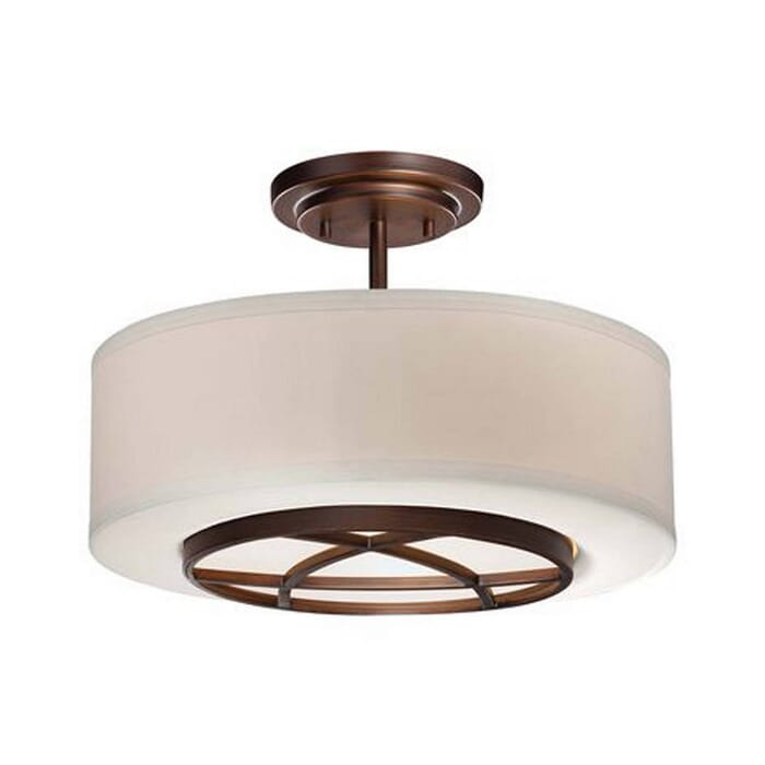 Minka Lavery City Club 3-Light 15" Ceiling Light in Dark Brushed Bronze -Painted Minka Lavery City Club 3-Light 15" Ceiling Light in Dark Brushed Bronze -Painted