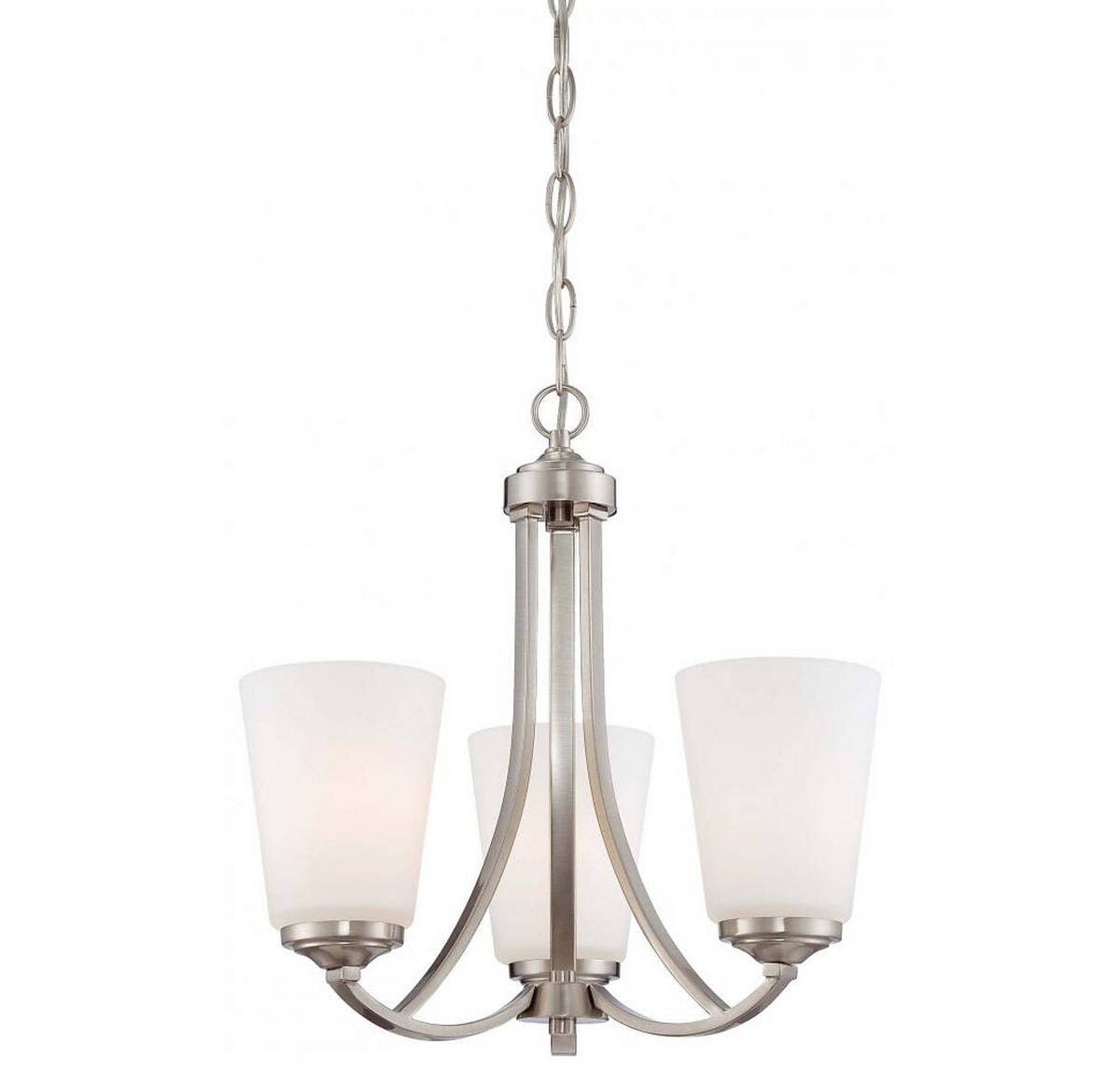 Minka Lavery Overland Park 3-Light Transitional Chandelier in Brushed Nickel - 4963-84