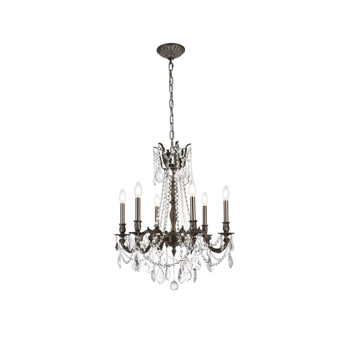 Rosalia 6-Light Chandelier in Pewter Rosalia 6-Light Chandelier in Pewter