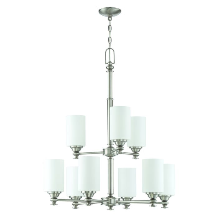 Craftmade Dardyn 9-Light Transitional Chandelier in Brushed Polished Nickel Craftmade Dardyn 9-Light Transitional Chandelier in Brushed Polished Nickel
