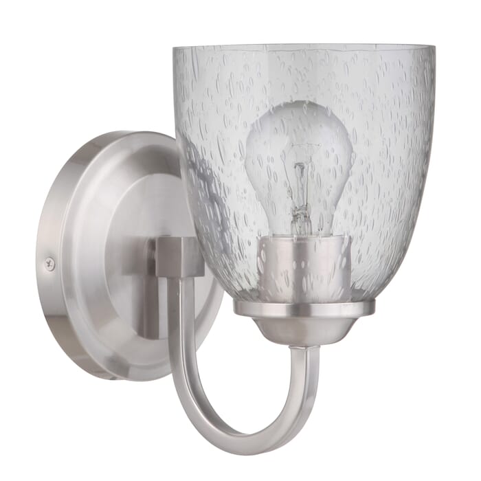 Craftmade Serene 9" Wall Sconce in Brushed Polished Nickel Craftmade Serene 9" Wall Sconce in Brushed Polished Nickel