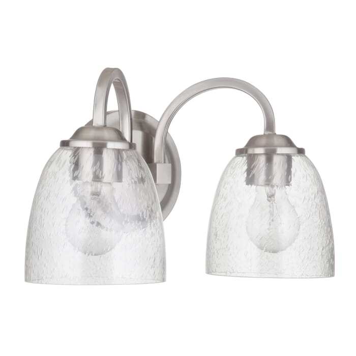 Craftmade Serene 2-Light 14" Bathroom Vanity Light in Brushed Polished Nickel Craftmade Serene 2-Light 14" Bathroom Vanity Light in Brushed Polished Nickel