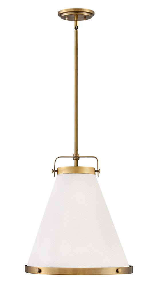 Lacquered Brass LED Pendant from the Lexi Collection