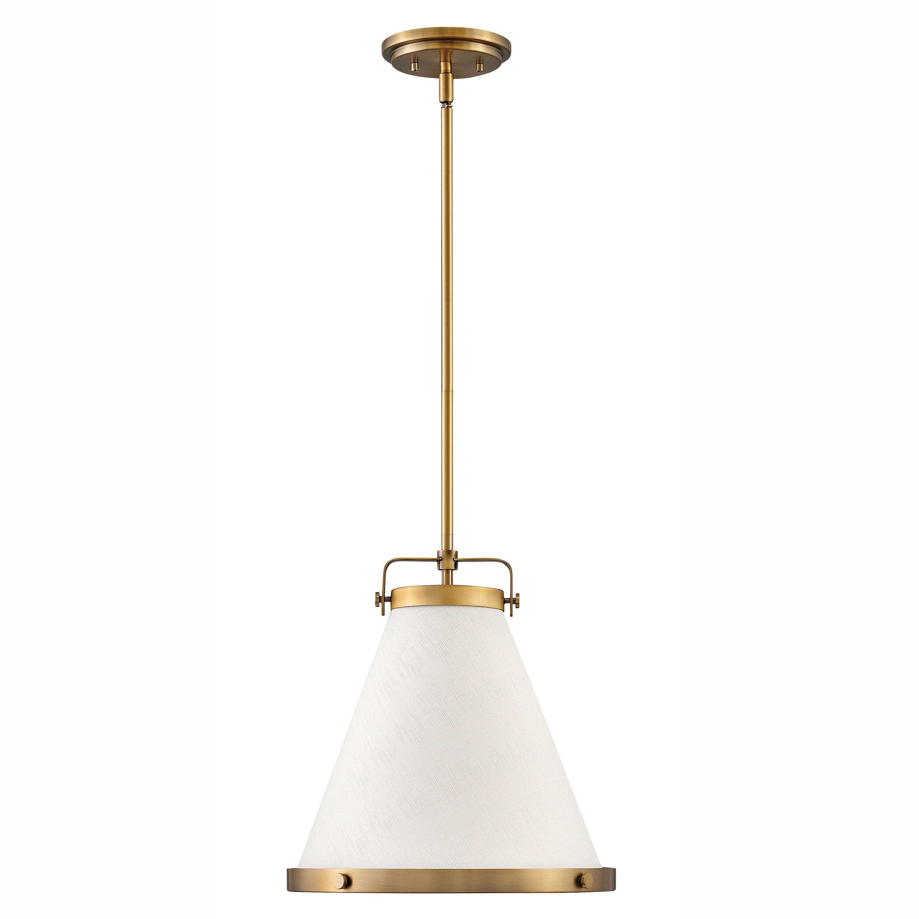 Lacquered Brass LED Pendant from the Lexi Collection