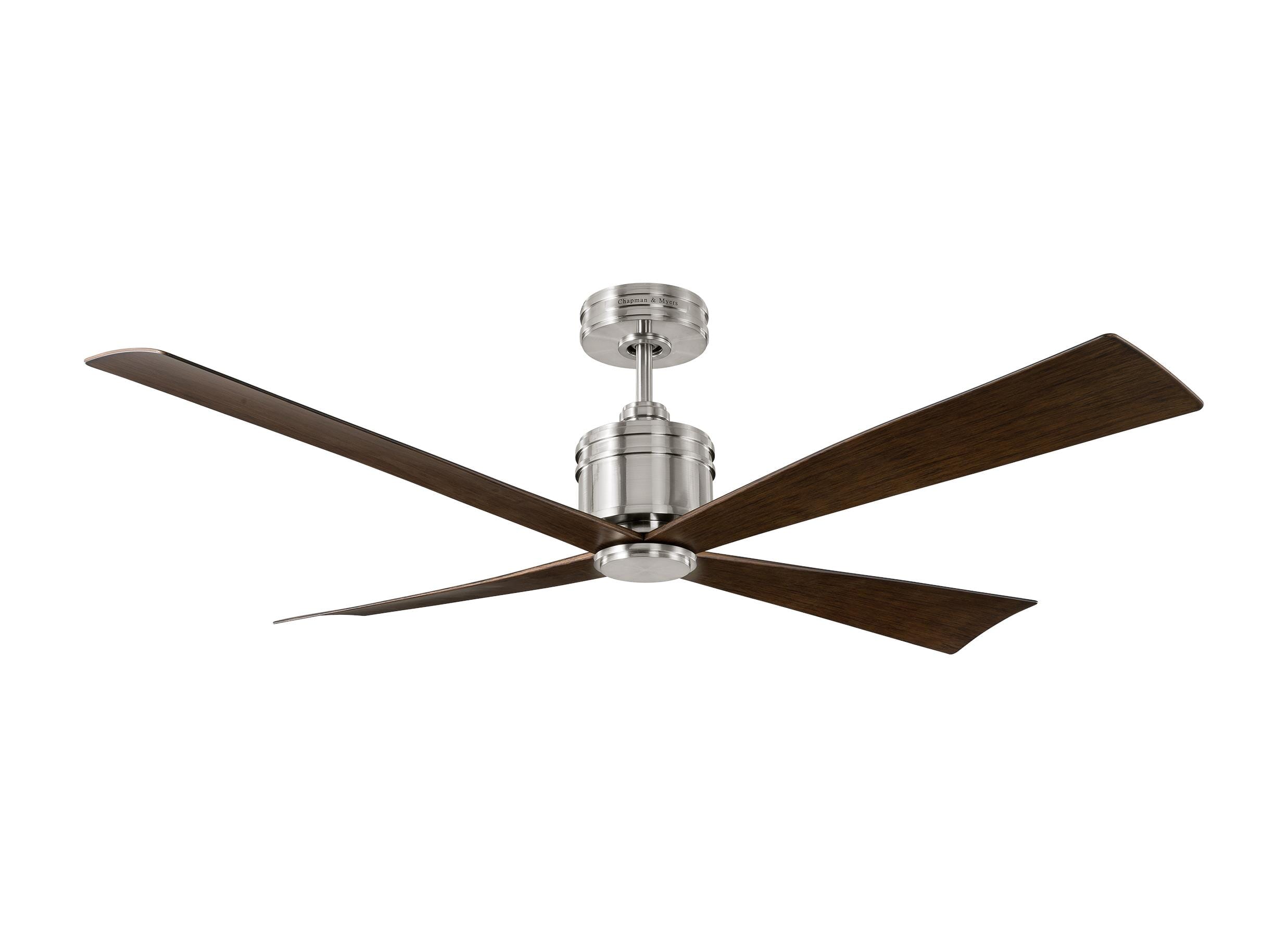 Launceton 56" Ceiling Fan in Brushed Steel